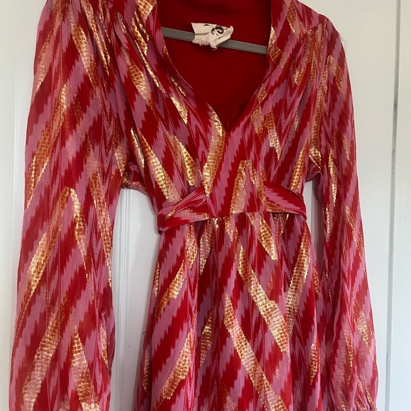 Figue starlight ikat silk metallic maxi dress - Picture 3 of 7